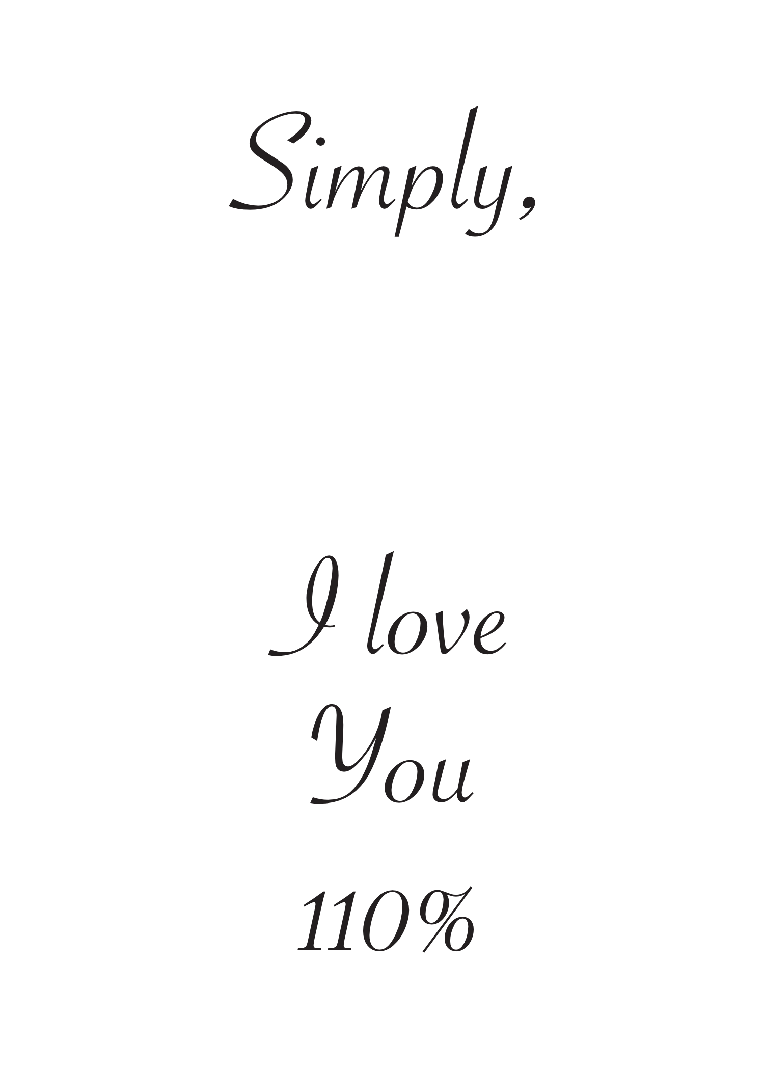 Darling, Dear - Simply, I love you 110%