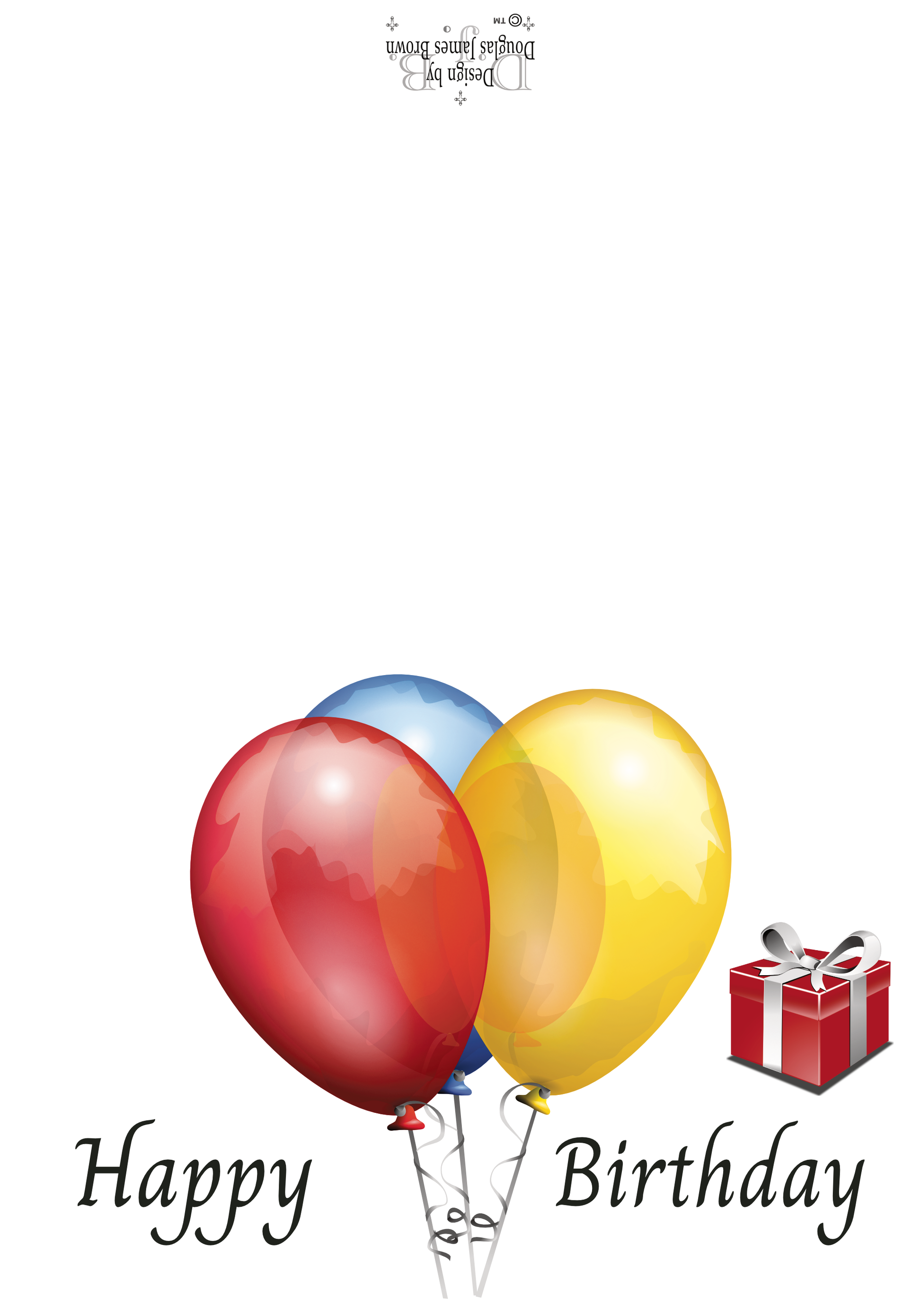 Happy Birthday Balloons Gift Cupcake