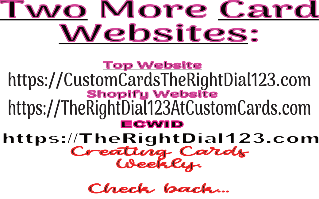 Three Websites of Cards - Similar but more Plentiful